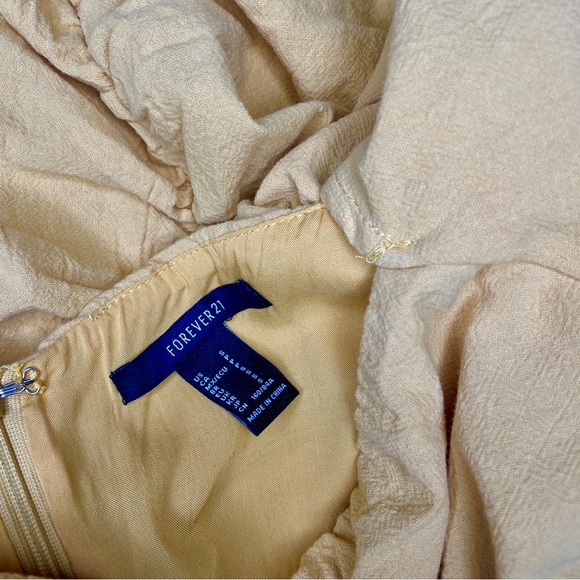 Forever 21 Yellow Puff Sleeve Ruched Mini Dress‎ - Picture 5 of 5